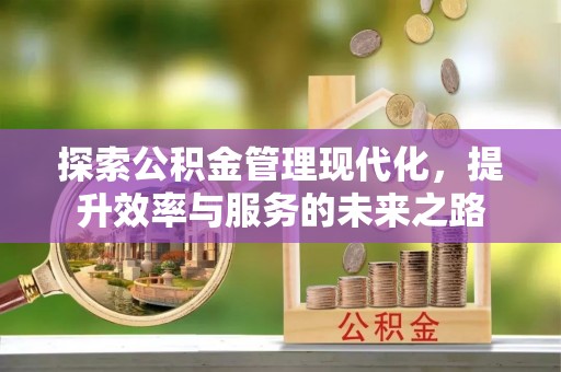 晋州探索公积金管理现代化，提升效率与服务的未来之路